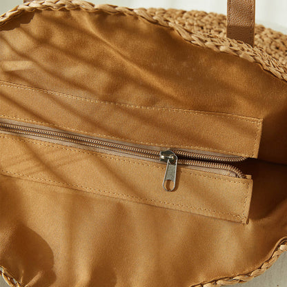 Smiley Face Straw Tote